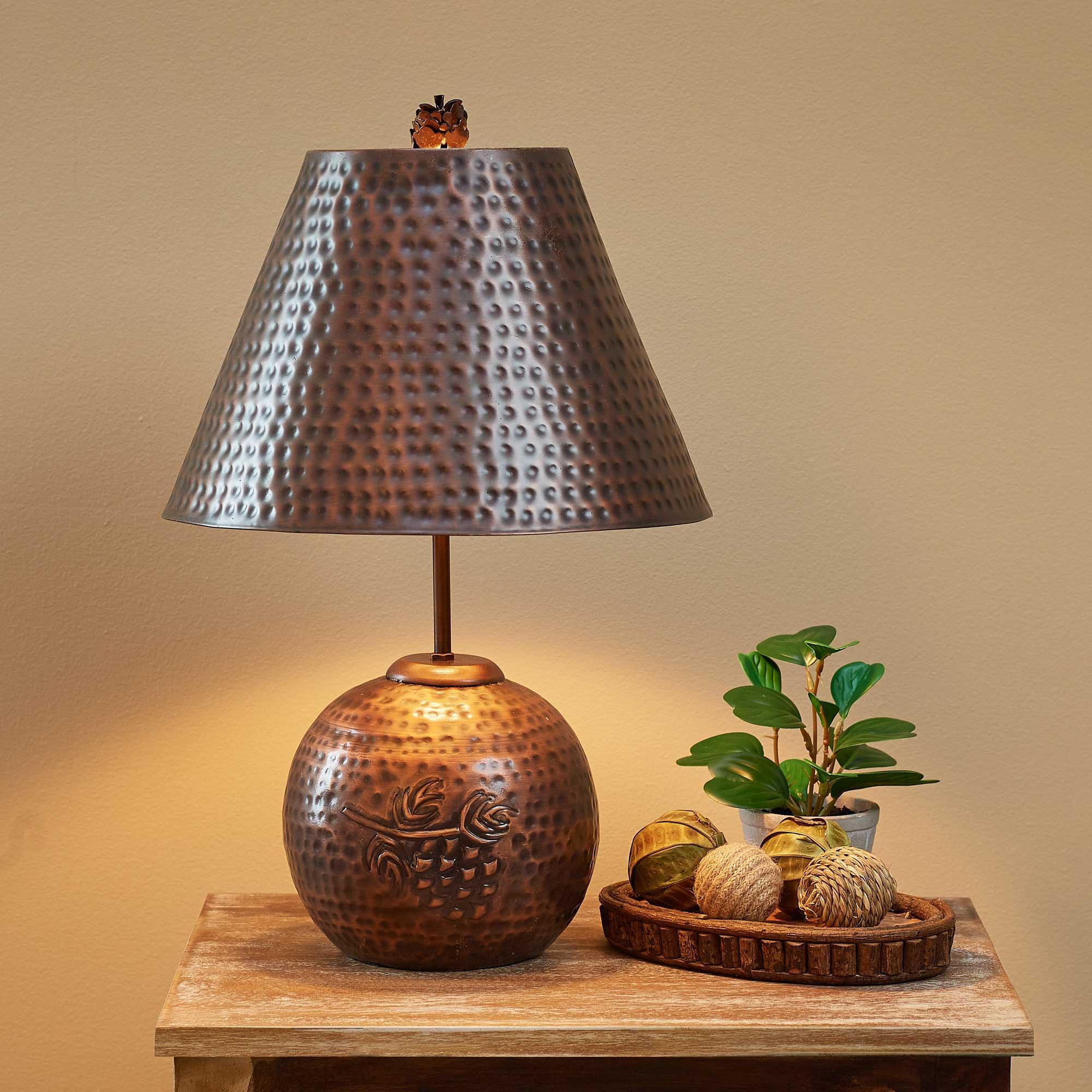 Handmade Hammered Copper Pine Wall Art - Rustic Home Decor for Living Room, Bedroom & Office