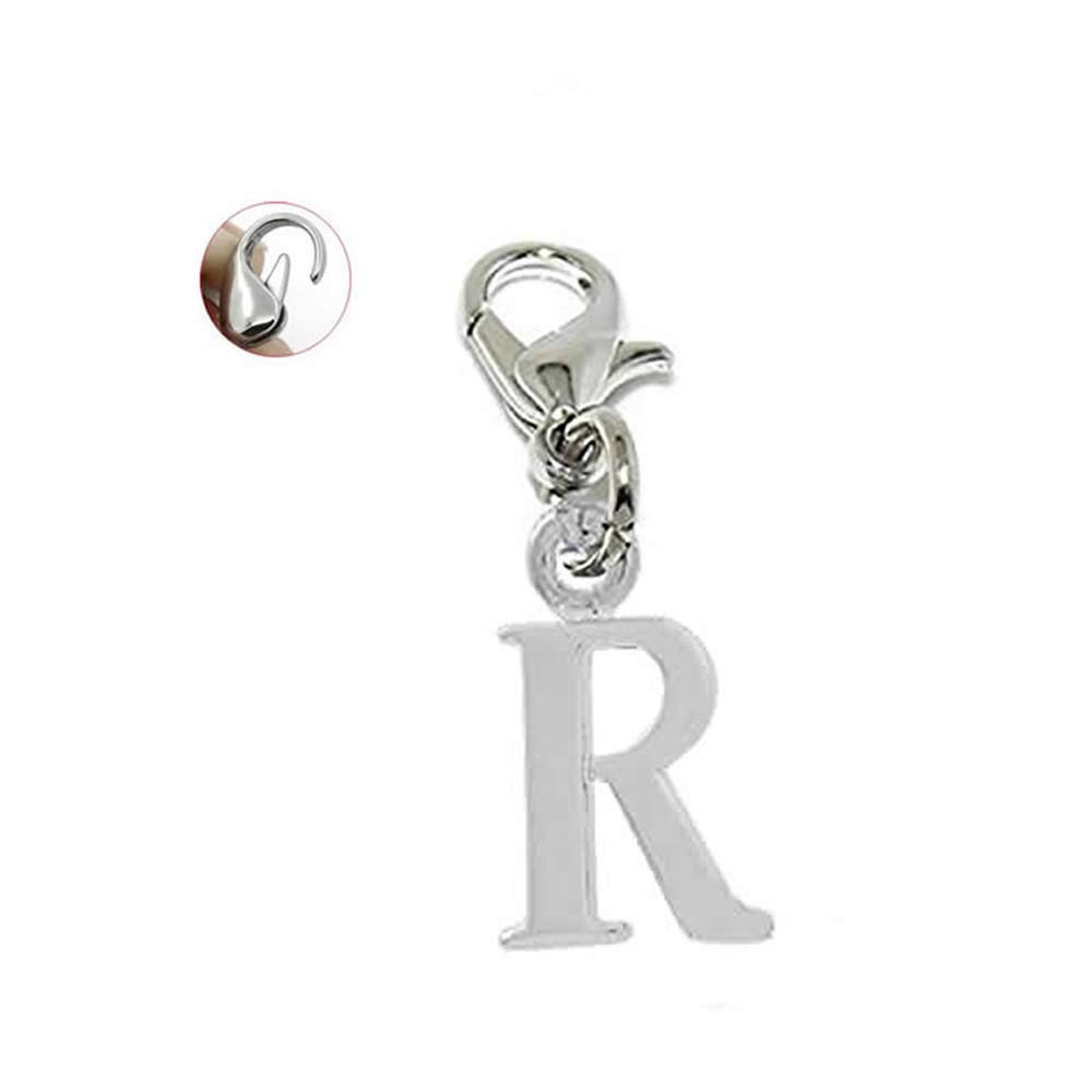 Sparkly Dangling Letter Charms - Clip-On Pendant for Bracelets & Necklaces - Perfect for DIY Jewelry, Gifts, and Everyday Fashion Accessories