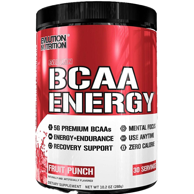 EVLution Nutrition BCAA Energy Powder - Watermelon Flavor, 252g (8.9 oz) for Muscle Recovery & Workout Performance | Pre-Workout & Post-Workout Supplement for Athletes & Fitness Enthusiasts