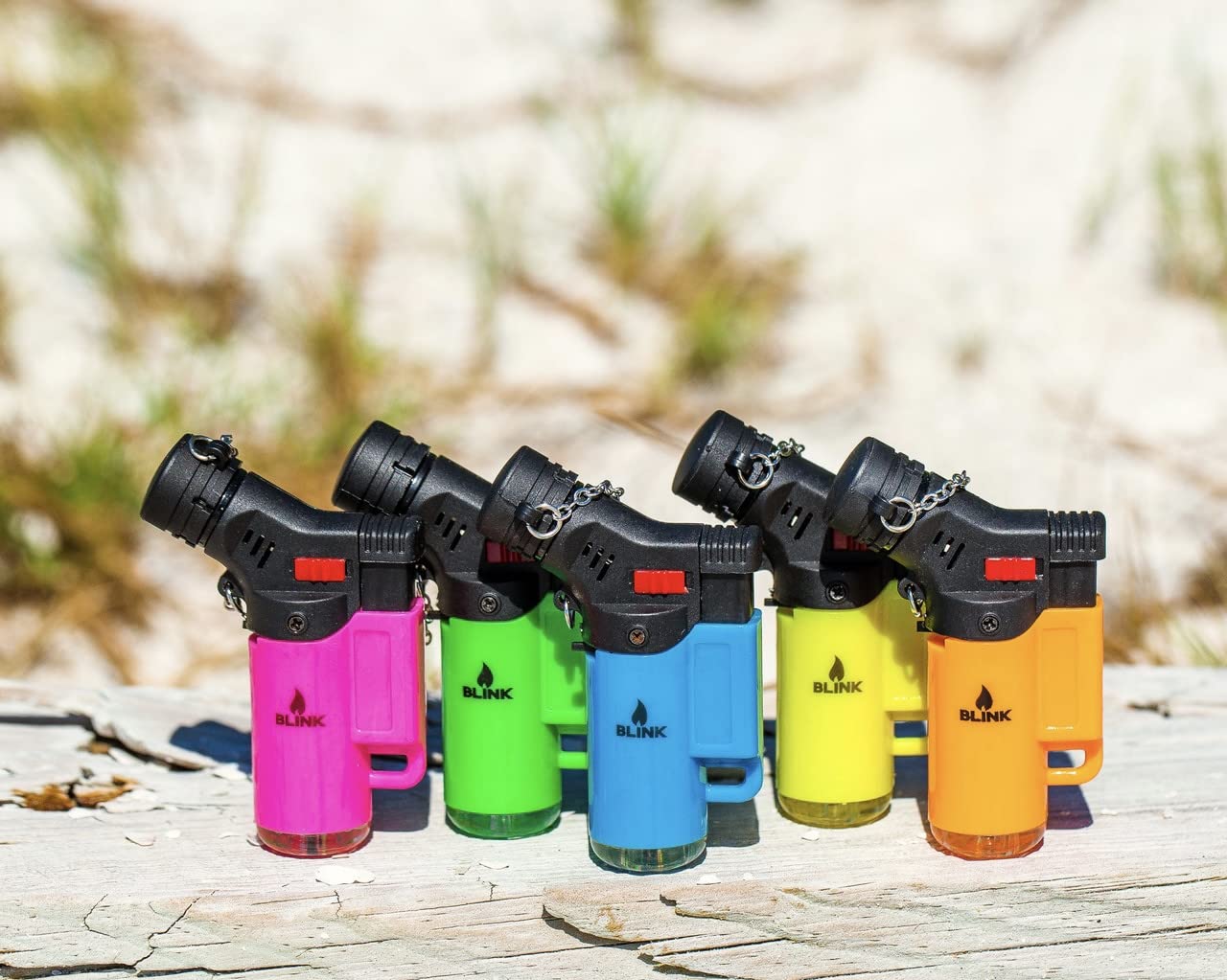 Blink Mini Neon Torch Lighter - Assorted Colors (1 Count) - Perfect for Camping, Outdoor Adventures & Candle Lighting