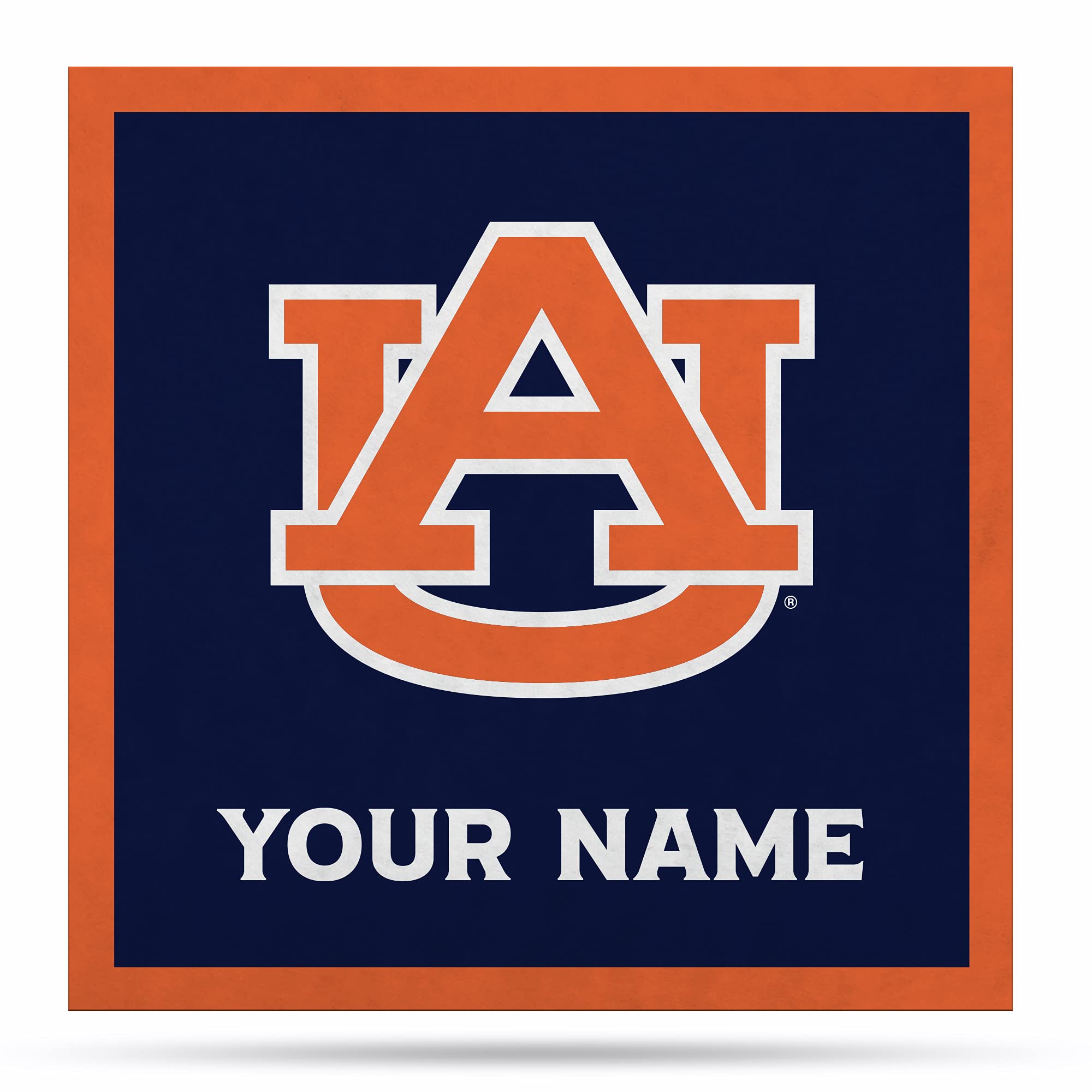 Rico Industries NCAA Auburn Tigers Personalized 35-Inch Felt Wall Banner - College Football Decor for Man Cave, Game Room, Office & Bedroom - Made in USA | Perfect for Game Day Parties, Tailgating & Fan Cave Decorations