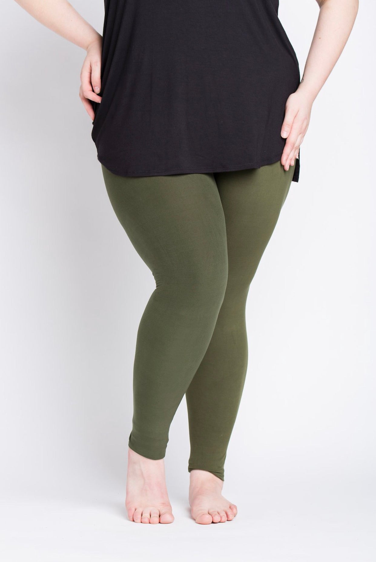 Olive Green Plus Size Women's Dresses (3X, 5X) - Comfortable & Stylish Casual Wear for Plus Size Ladies - Perfect for Office, Parties & Everyday Outfits