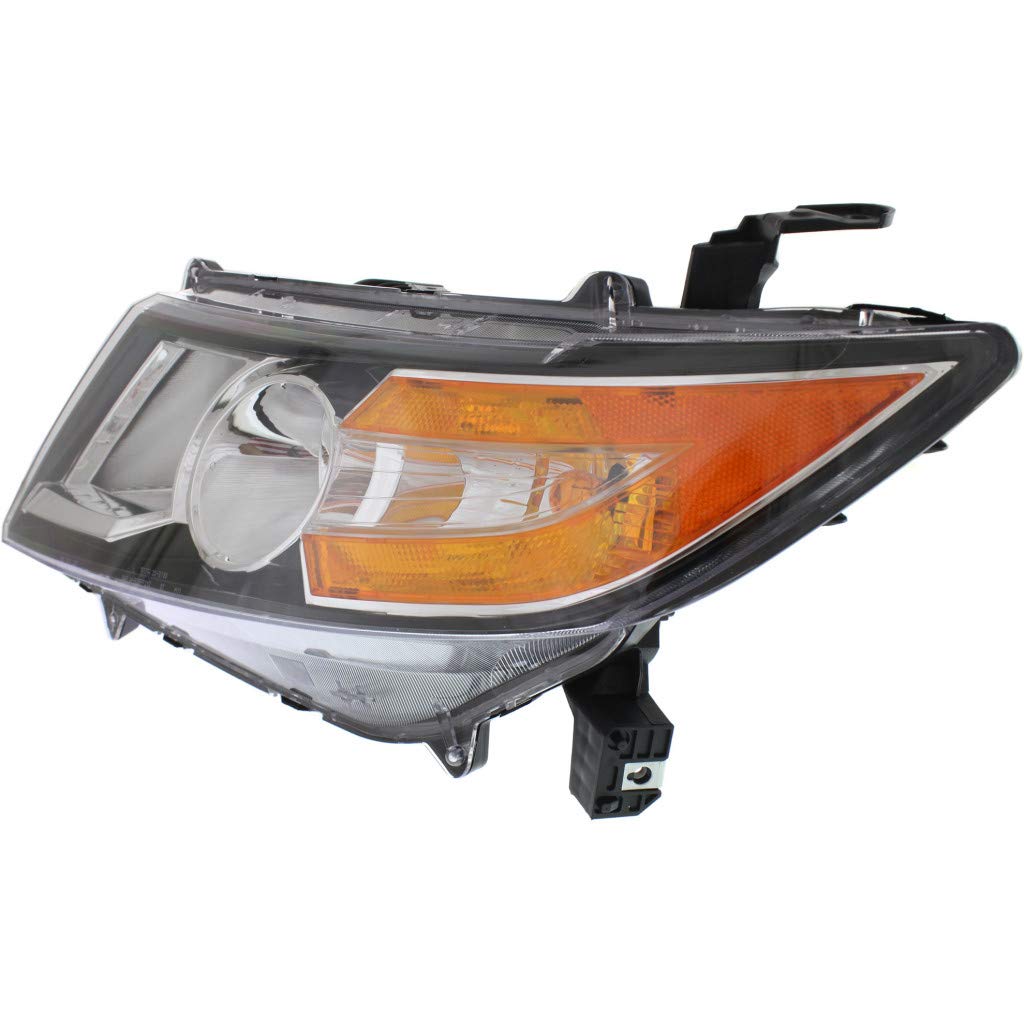 2014-2017 Honda Odyssey Driver Side Headlight Assembly - DOT Certified Replacement (Black Housing with Bulbs) - Perfect for Night Driving & Foggy Conditions
