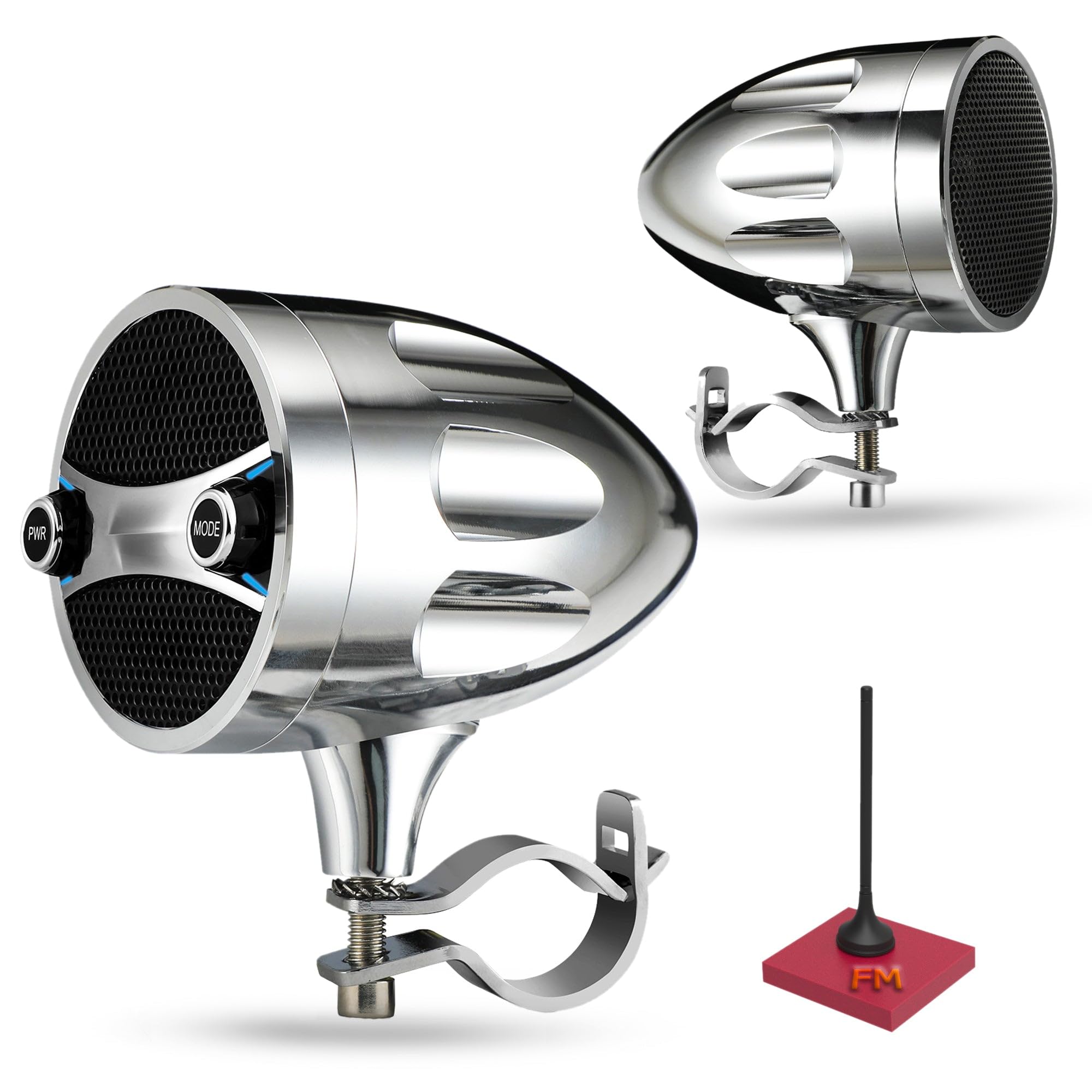 Waterproof Motorcycle Bluetooth Speakers - ATV/UTV Sound System, RZR Speakers, Golf Cart Stereo, Jet Ski Speakers & Sound Bar for Outdoor Adventures