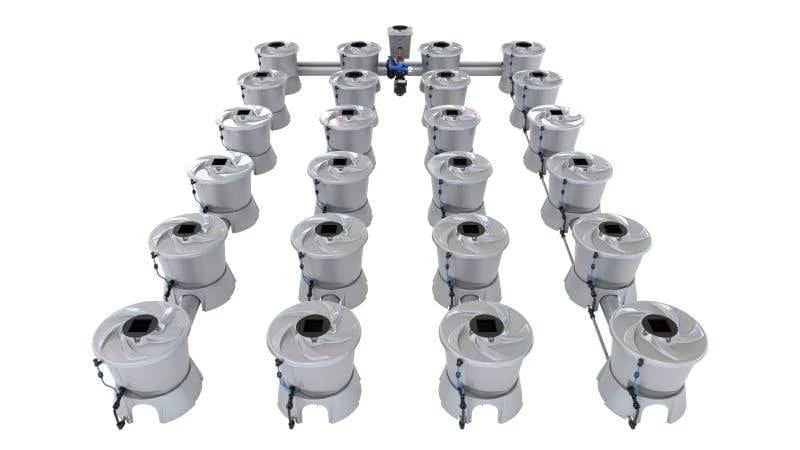 Alien V System 24 Pot 4 Row Hydroponic Growing Kit - Indoor Herb Garden Starter Kit for Home, Kitchen, or Greenhouse Use