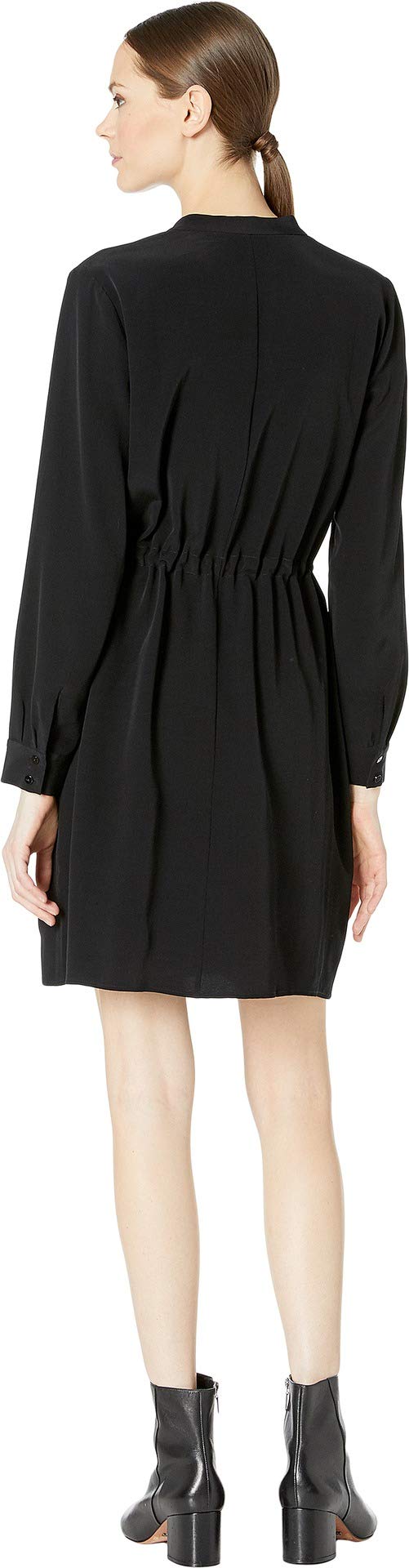 Eileen Fisher Women's Drawstring Waist Shirt Dress - Black, Medium | Casual Chic Office Wear & Summer Dress for Women
