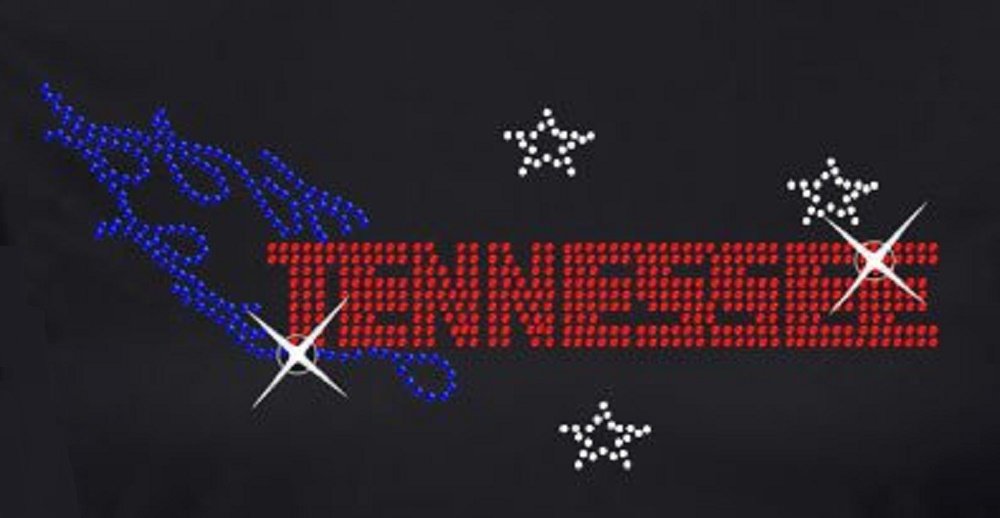 Tennessee Football Rhinestone Iron-On Transfer - DIY Custom Apparel for Fans, Jerseys, and Team Spirit Gear
