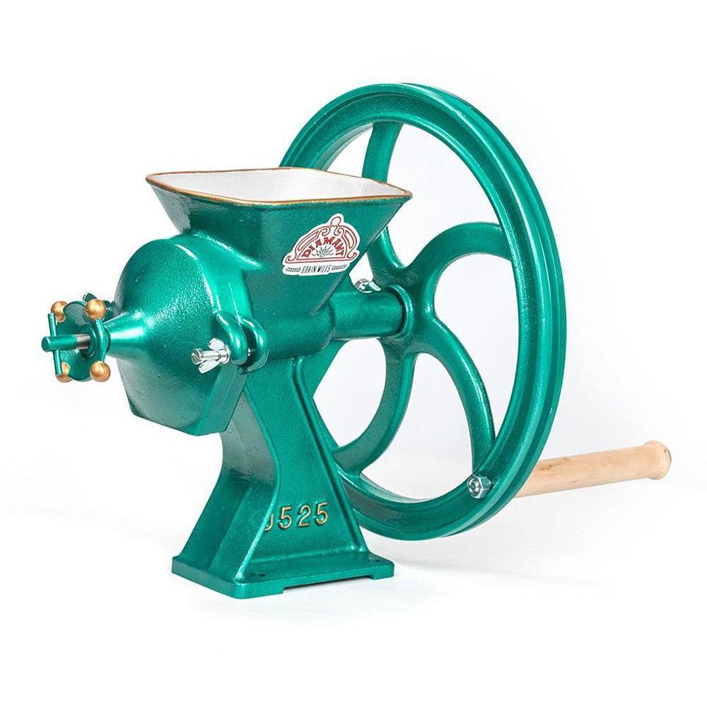 Premium Diamant Cast Iron Manual Grain Mill - Hand Crank Grain Grinder for Wheat, Corn & Coffee - Perfect for Home Baking, Camping & Emergency Food Prep