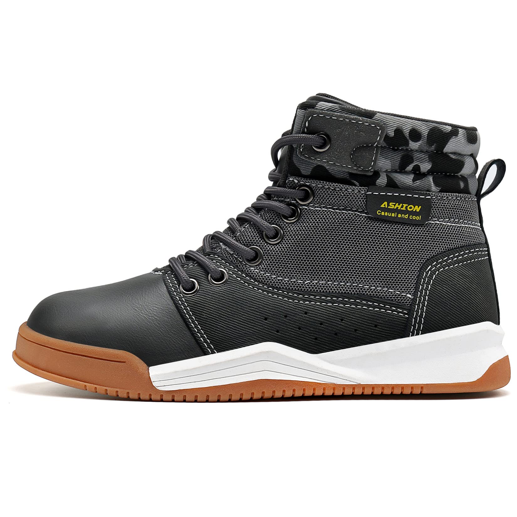 **Kids' Winter Snow Boots for Boys - High Top Non-Slip Waterproof Hiking Boots for Outdoor Adventures, Play & Cold Weather**