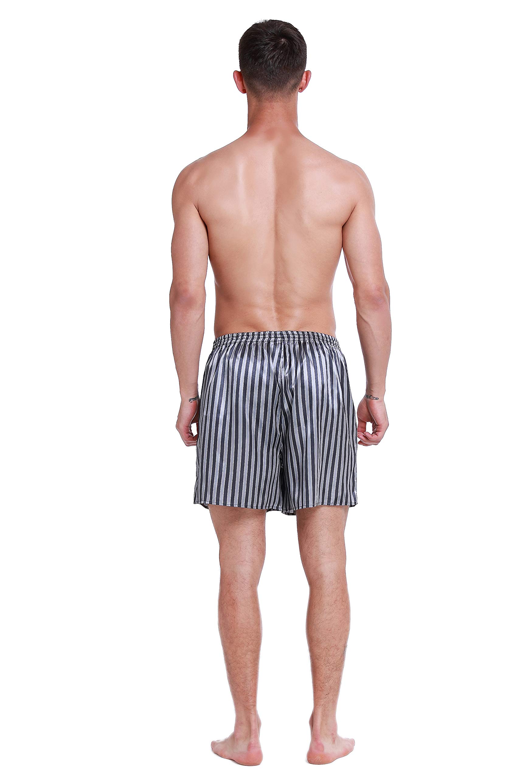 Lavenderi Men's Silk Satin Boxer Shorts - Luxury Sleepwear & Lounge Pajama Shorts for Comfortable Nightwear and Relaxing at Home