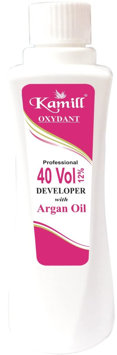 Kamill Oxydant Professional 40 Vol 12% Developer With Argan Oil - 500g Hair Lightening Cream for Salon & Home Use - Gentle Bleach for Blonde Highlights & Balayage