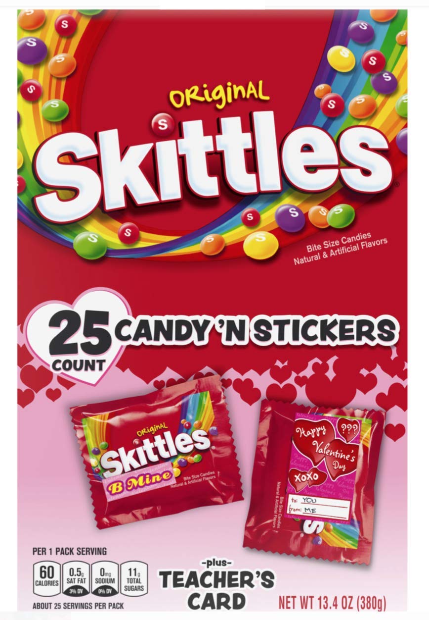 Original Skittles Candy - Valentine's Day Bulk Pack for Classroom Exchanges, Party Favors & Sweet Treats (Assorted Fruit Flavors) - Perfect for Valentine's Gifts, School Celebrations & Holiday Snacking