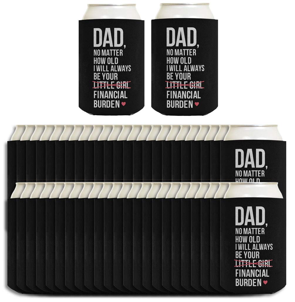 48-Pack Insulated Can Coolers - Best Father's Day Gifts for Dad, Practical Beer Koozies for Outdoor BBQ, Camping & Sports Events