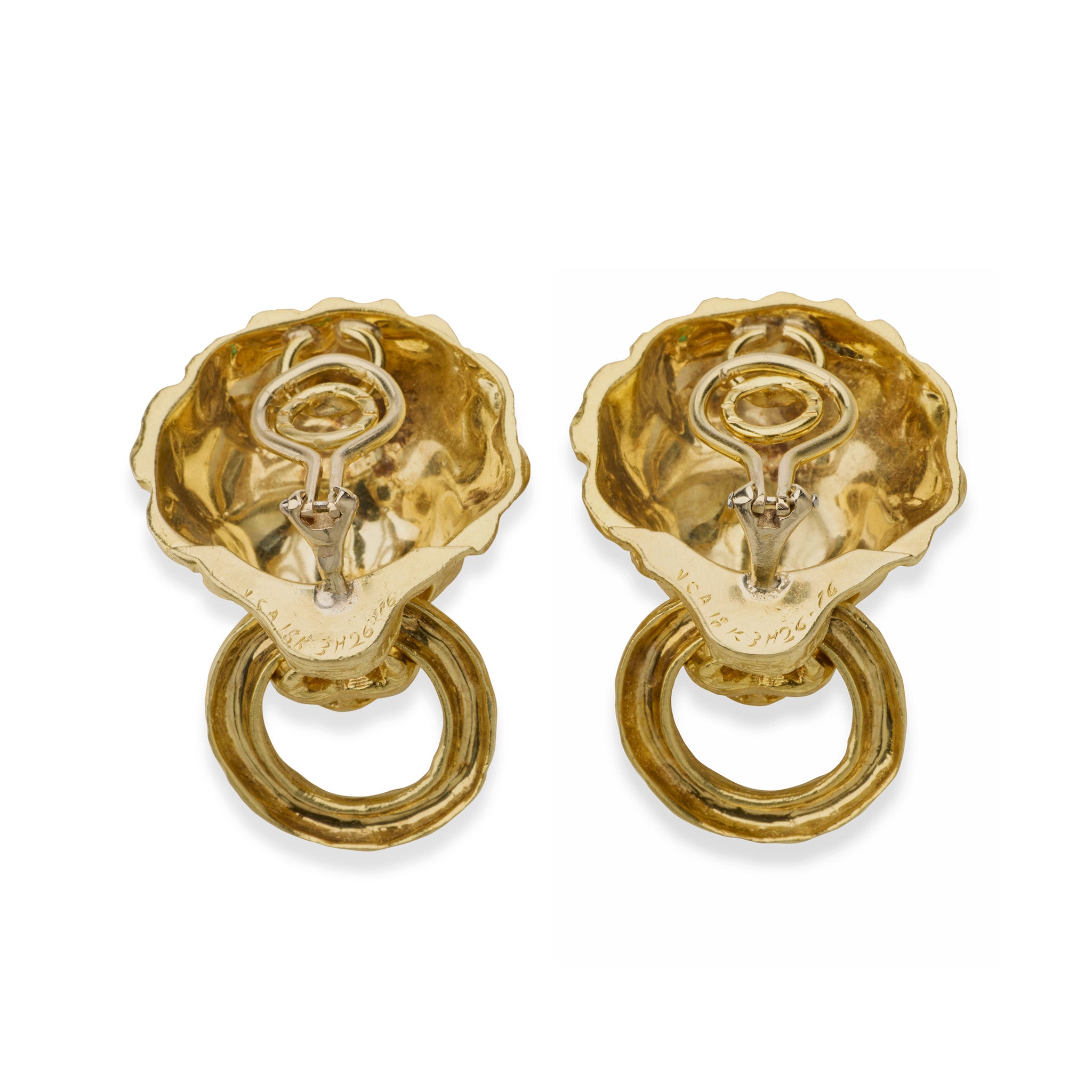 Van Cleef & Arpels Lion Door Knocker Earrings - 18K Gold Luxury Jewelry for Women, Perfect for Parties, Weddings & Special Occasions