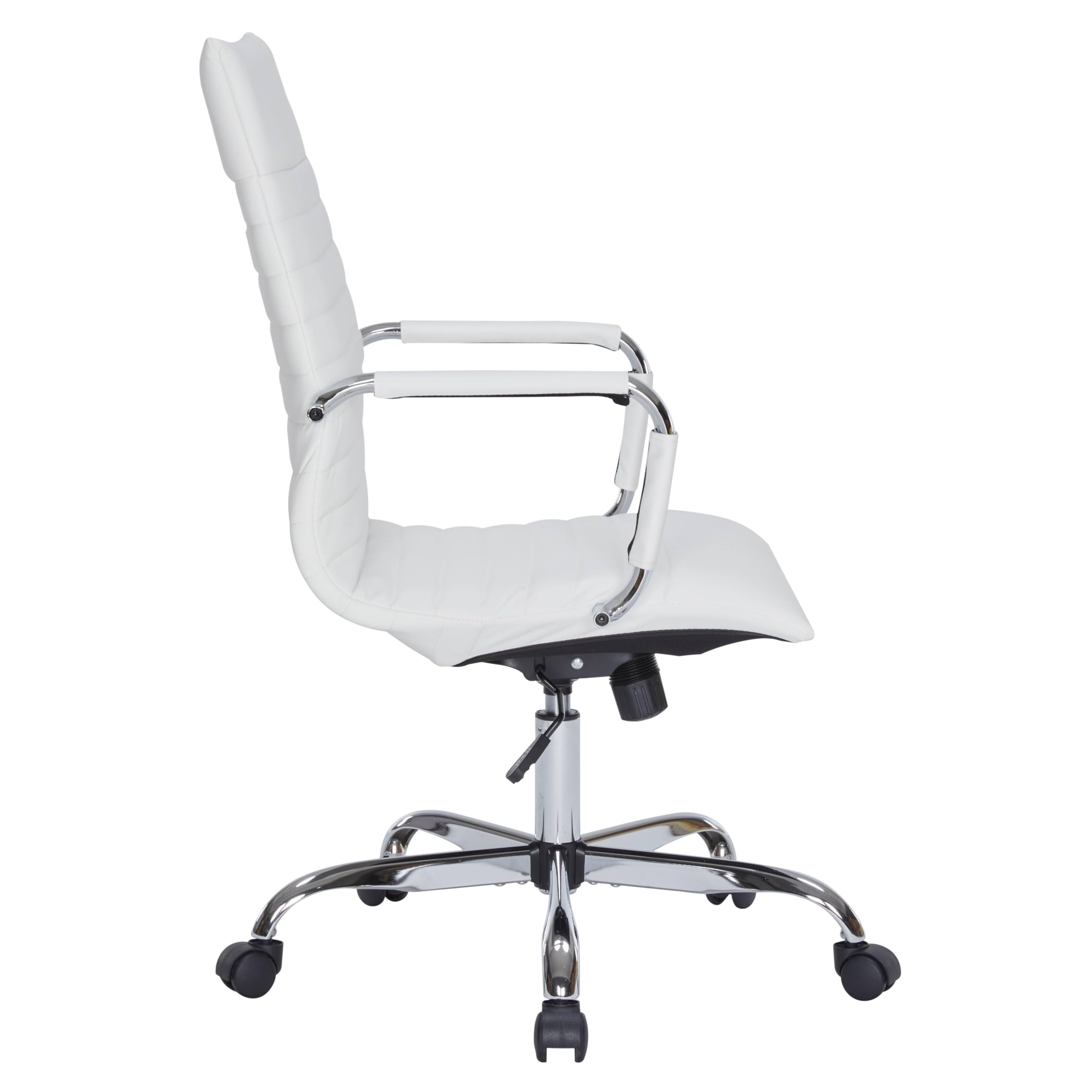 Harris Modern Adjustable High-Back Executive Office Chair - Ergonomic Swivel Task Chair with Lumbar Support for Home & Office Workspace (White) - Perfect for Long Work Hours, Gaming & Remote Work