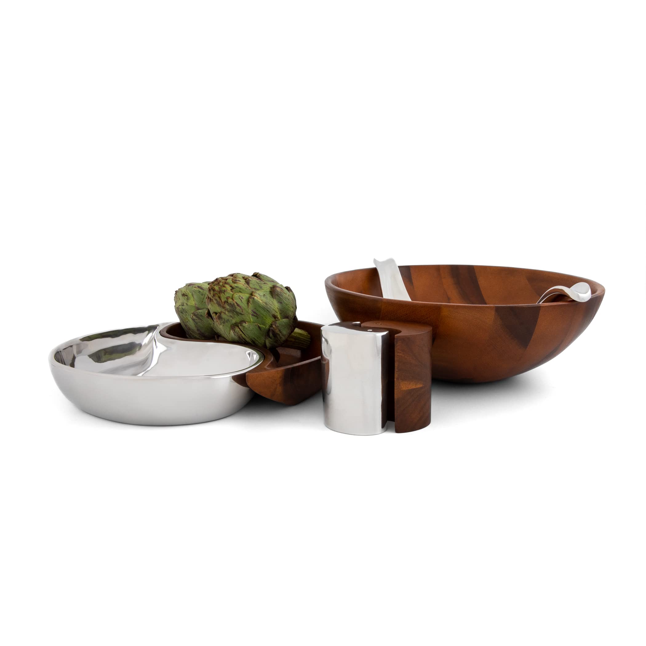 Nambe Yin Yang Cheese Board with Spreader Set - 13