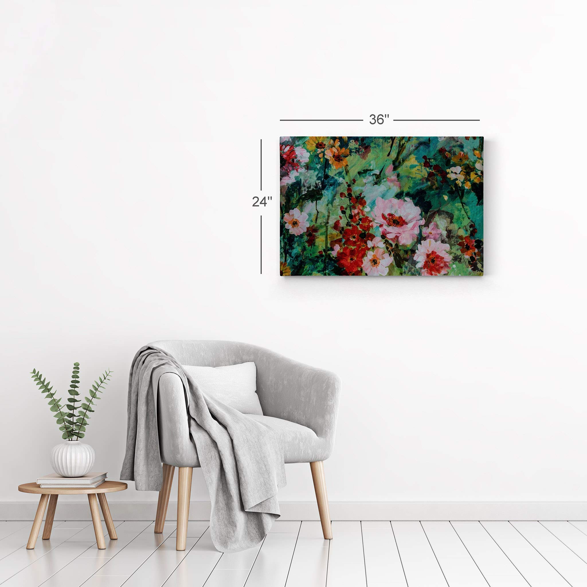 Claude Monet Flowers Canvas Wall Art Print - Famous Oil Painting Reproduction, Modern Home Decor, Ready to Hang (24x36) - Perfect for Living Room, Bedroom & Office Decor | Made in USA