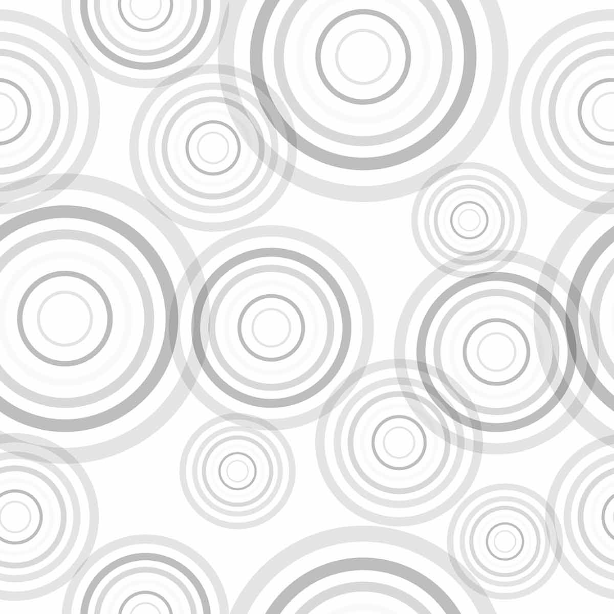 Grey Circle Peel and Stick Removable Wallpaper 5419 - Self-Adhesive Decorative Wall Covering for Bedroom, Living Room & Office Decor