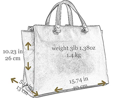 Premium Italian Handmade Leather Handbag for Women - Timeless Cowhide Top Handle Purse - Elegant Ladies Shopper Bag for Work, Travel & Everyday Use