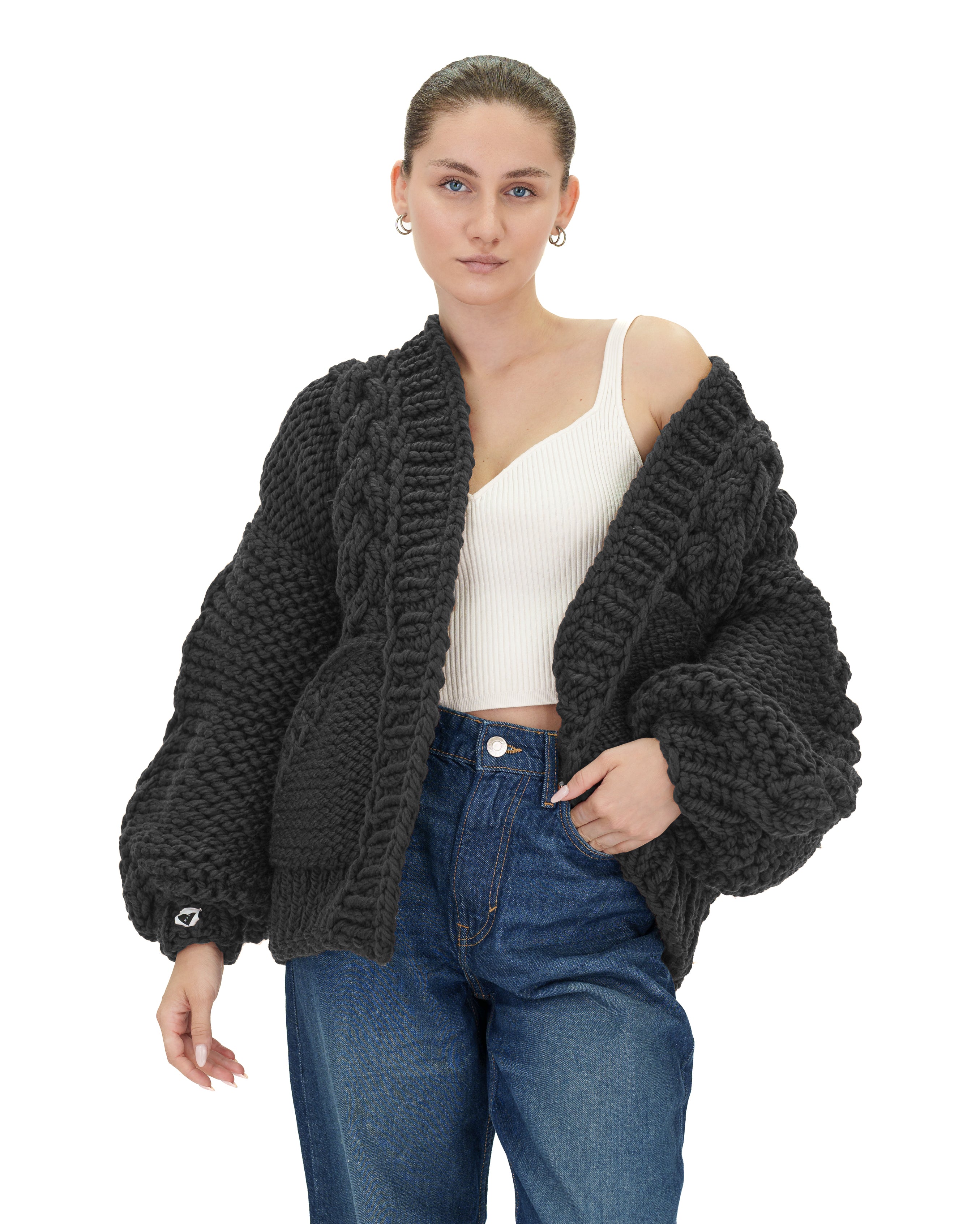 Stylish Braided Pocket Cardigan for Women - Soft Knit Open Front Sweater | Perfect for Fall, Winter & Layering Outfits