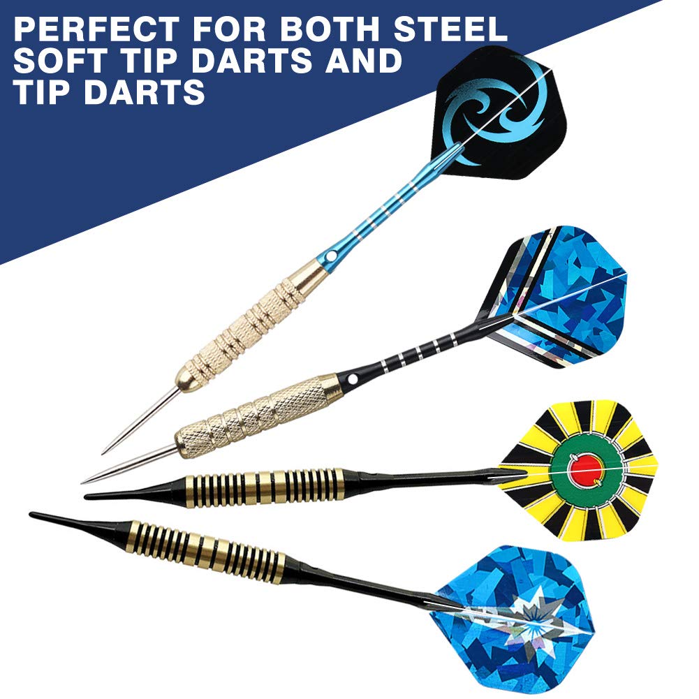 Premium 30 Sets (90 Pcs) Tezoro Standard Dart Flights - Durable Replacement Dart Accessories with Vibrant Designs for Professional & Casual Play - Perfect for Bars, Game Rooms & Home Entertainment