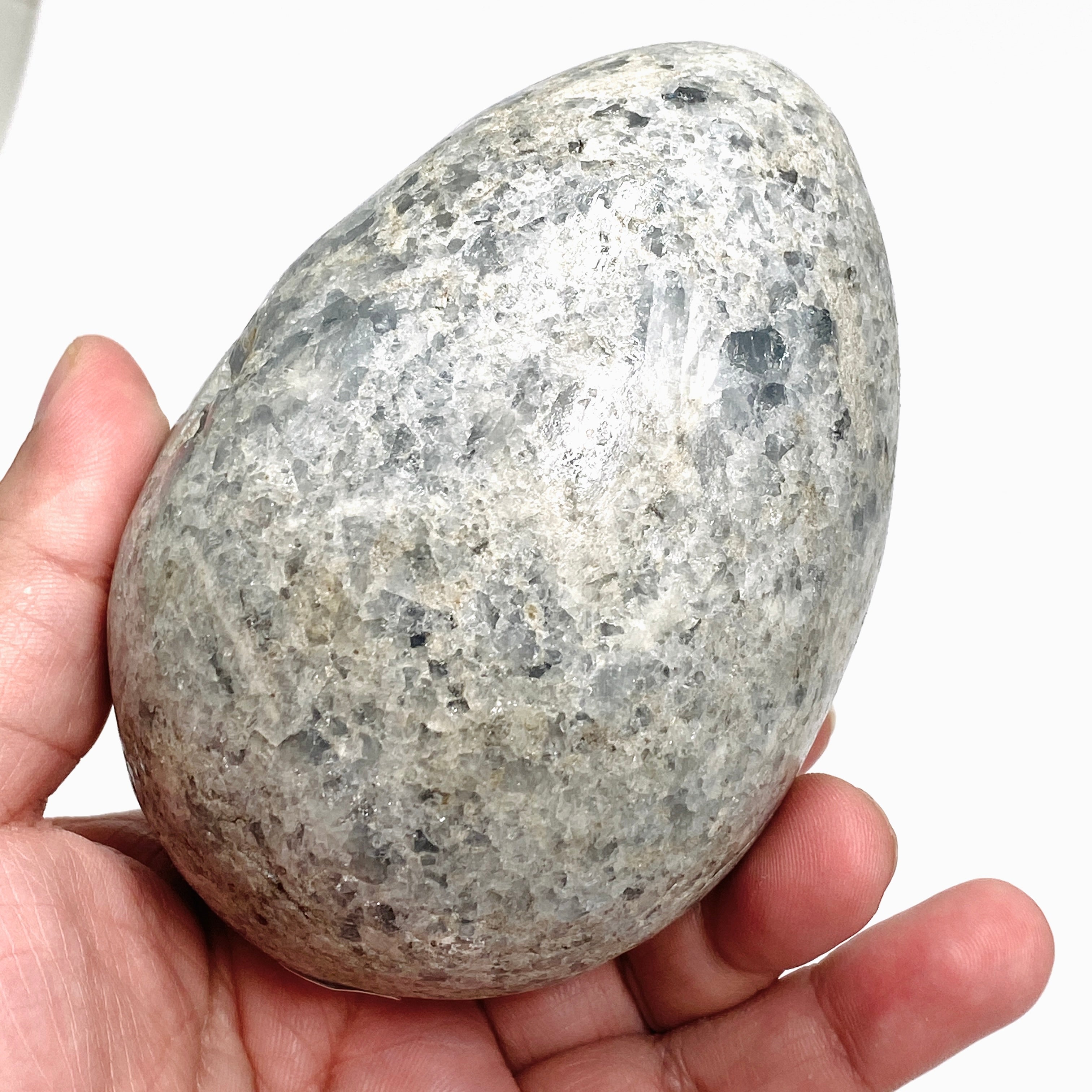 Celestite Egg - Natural Madagascar Healing Crystal for Meditation, Reiki & Energy Work - Perfect for Home Decor, Spiritual Gifts & Chakra Balancing