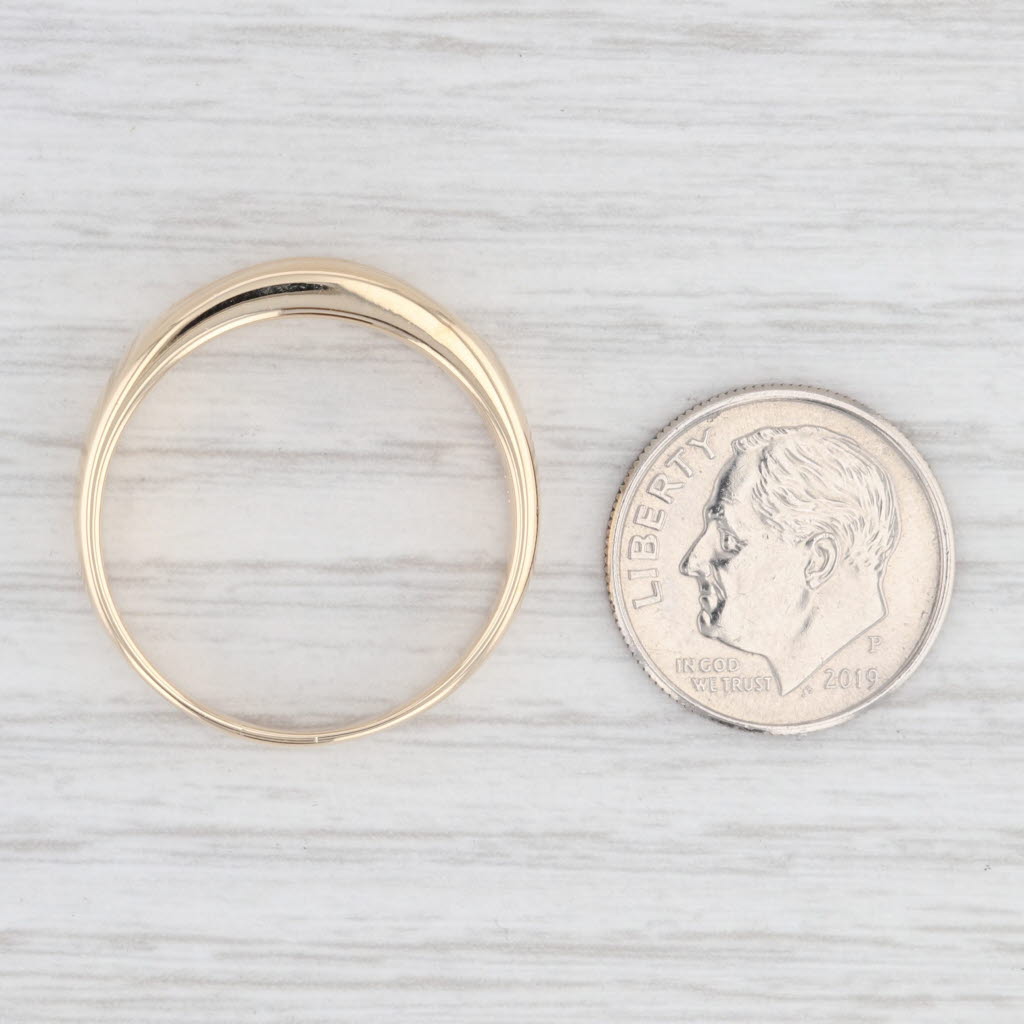 0.20ctw Diamond Men's Wedding Band Ring - 14k Yellow Gold, Size 11 - Perfect for Engagement, Anniversary & Special Occasions