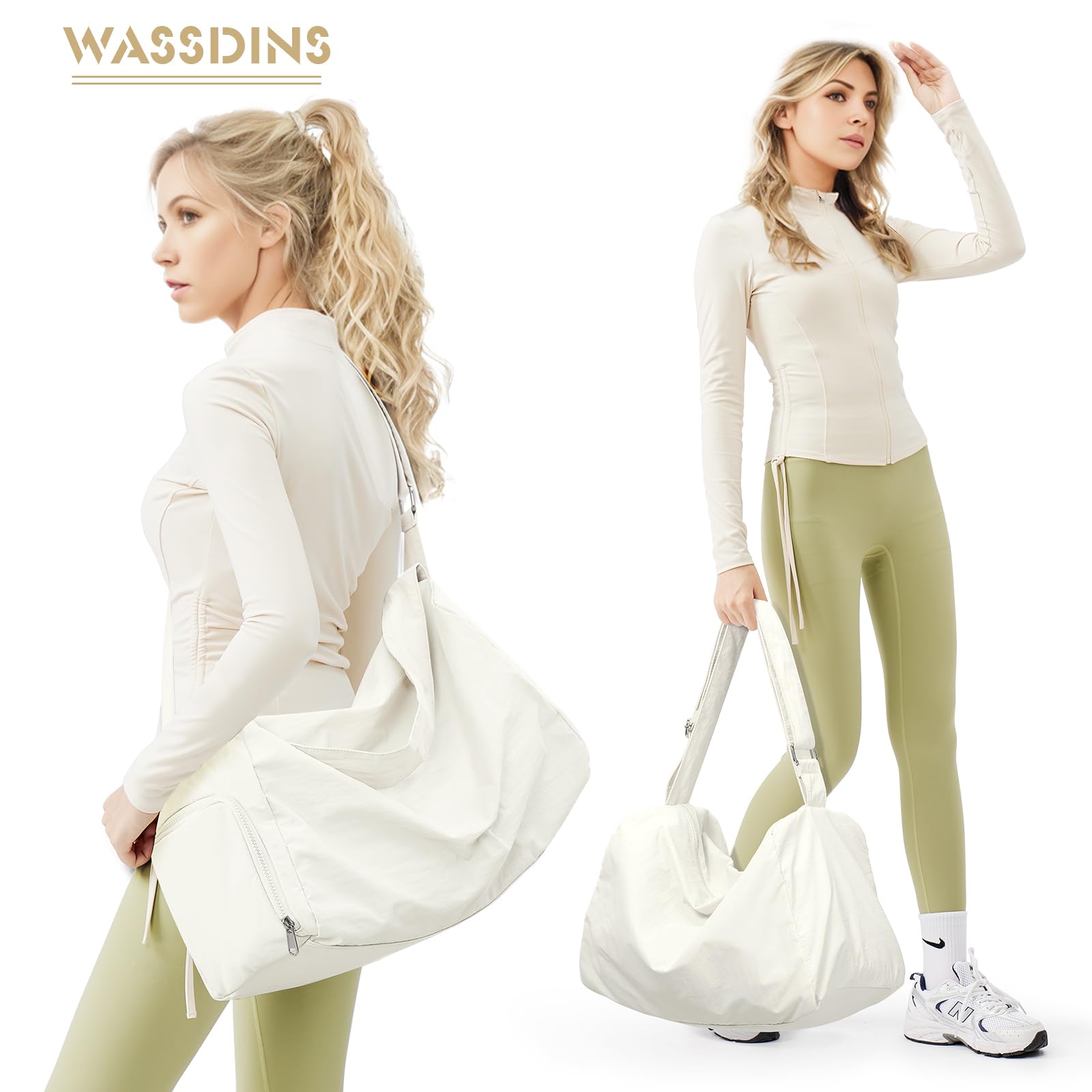 Small Gym Bag with Shoe Compartment - Waterproof Workout Duffle Bag for Women, Lightweight Travel & Sports Tote for Yoga, Dance, Swim & Overnight Trips | Perfect for Gym, Fitness Class & Weekend Getaways