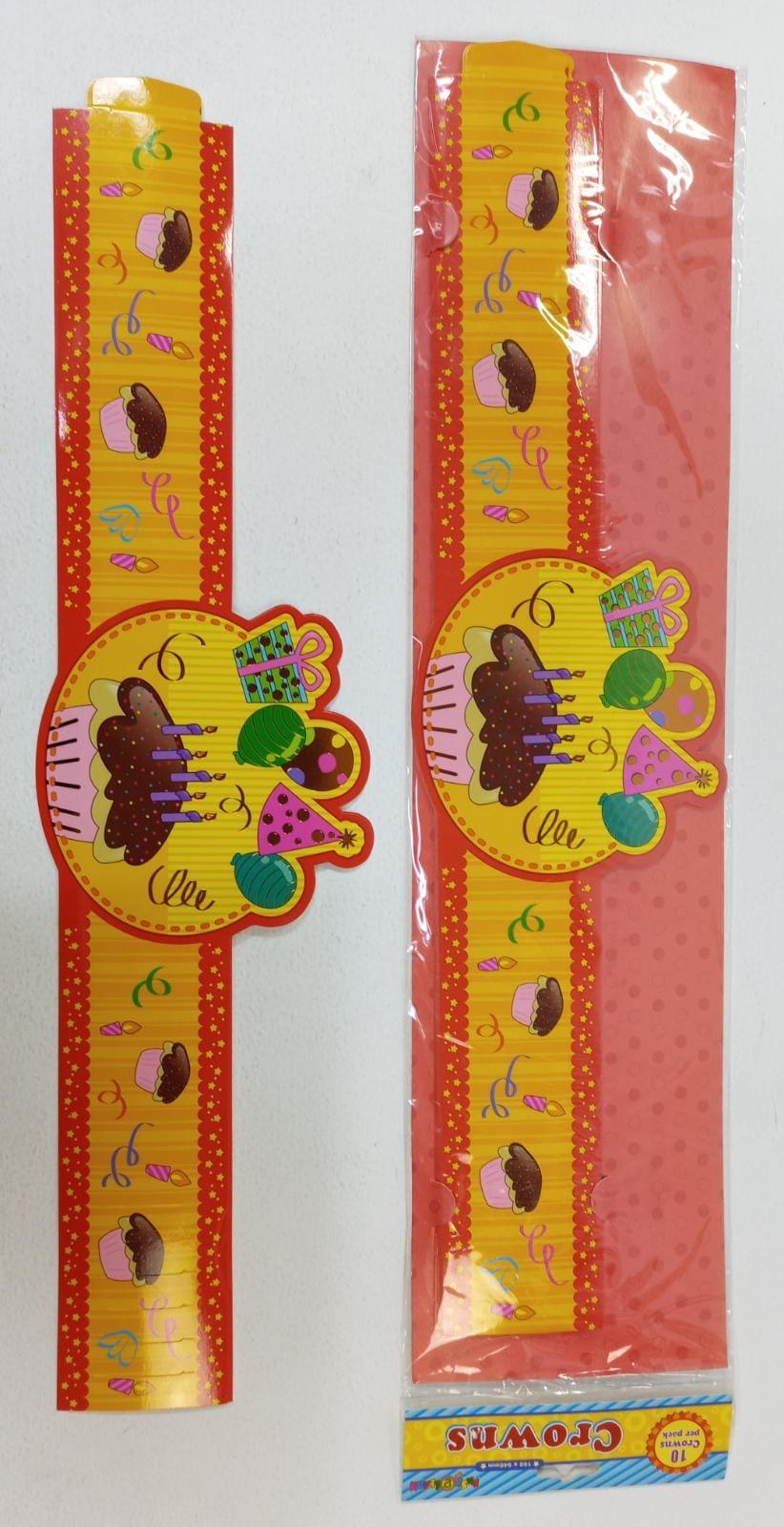 Vibrant Glitter Cardboard Birthday Crown for Kids - Perfect for Birthday Parties, Dress-Up, and Photo Props