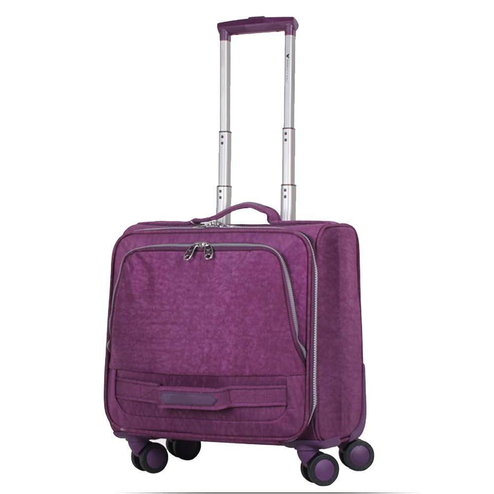 GAOFENG 18-Inch Purple Oxford Cloth Trolley Case - Executive Business Laptop Bag with Wheels, Ideal for Travel, Boarding, and Mobile Office Use