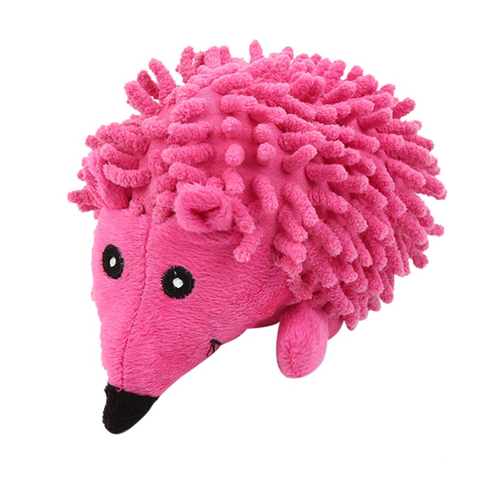 Balacoo Interactive Hedgehog Plush Dog Toy - Squeaky Chew Toy for Puppies & Small Dogs, Teething Relief & Boredom Buster - Soft Pink Pet Sound Toy for Indoor Play & Training
