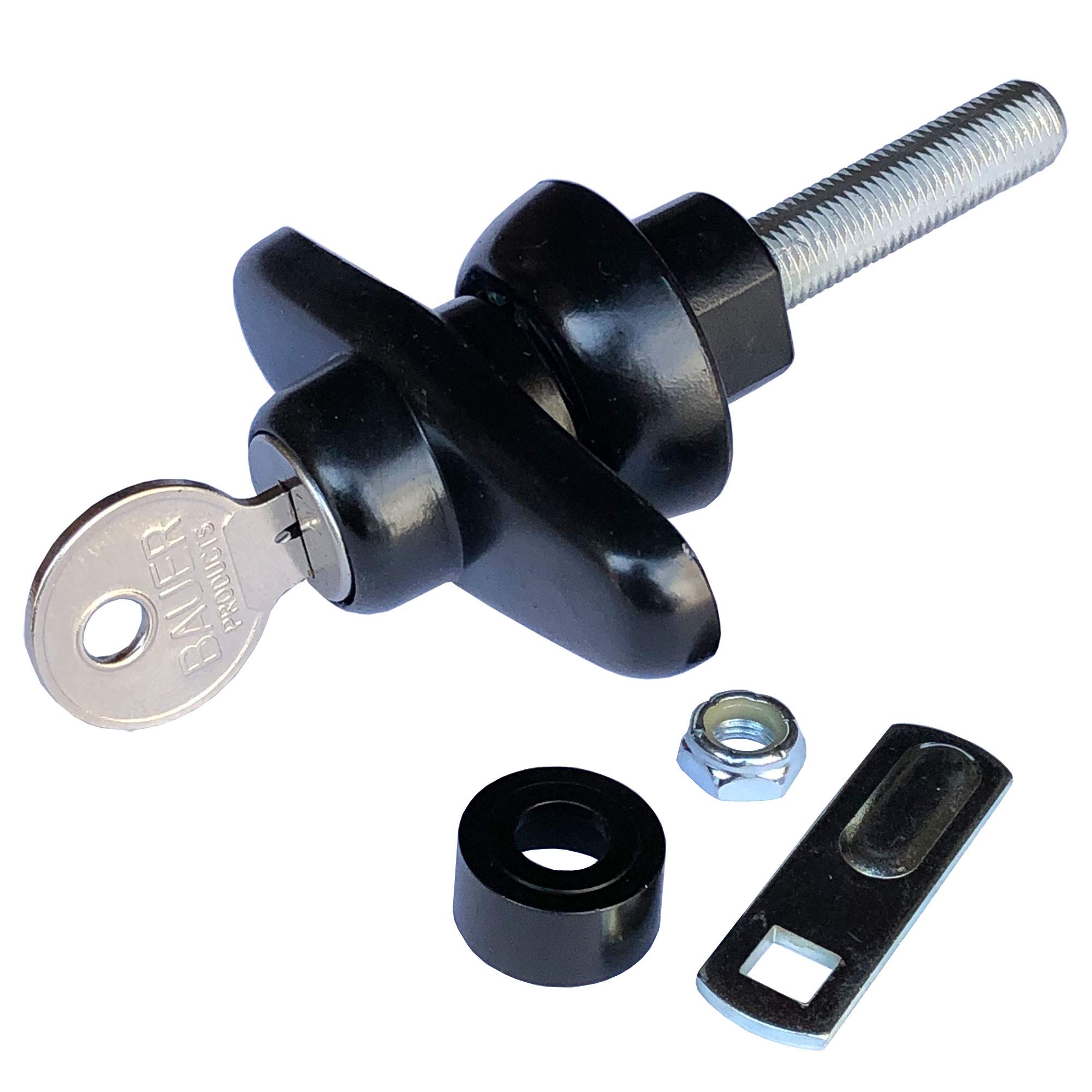Bauer T500 Side Access & Windoor Lock - Truck Cap Lock Handle for LEER A.R.E K127 Key | Replacement Lock for Tonneau Cover & Cap Windows (1 Pack) | Perfect for Truck Bed Security & Camper Shell Access