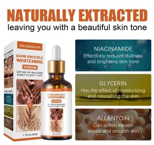67 Stores Advanced Dark Knuckle Whitening Serum - Skin Tone Corrector for Hands & Elbows | Brightening & Moisturizing Treatment for Women & Men | 30ml | Perfect for Dry, Rough Skin & Hyperpigmentation Care