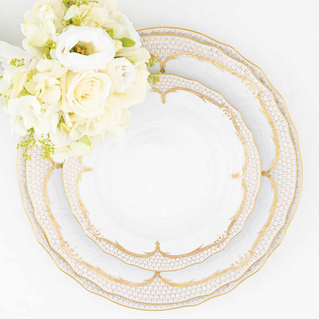 Elegant Gold Fish Scale Dessert Plates - Perfect for Wedding, Party & Home Decor Serving Dishes