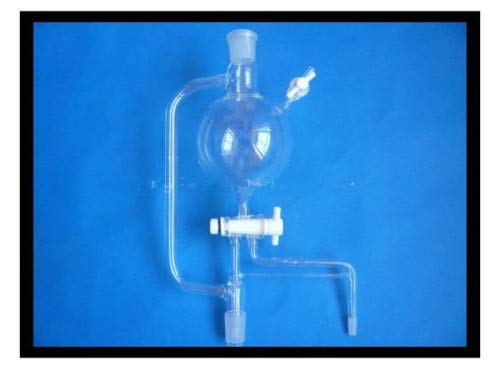 GOWE 250ml Solvent Distillation Head with High Vacuum Valves - Essential Lab Glassware for Chemistry Experiments & Essential Oil Extraction