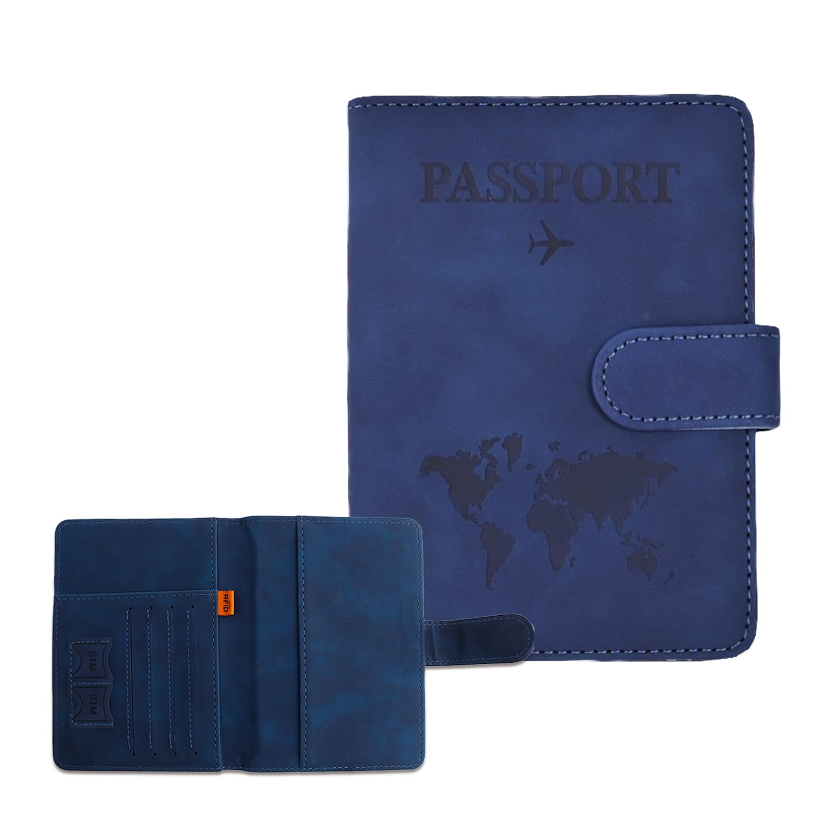 RFID Passport Holder - PU Leather Travel Wallet with Card Slots for Secure Journeys