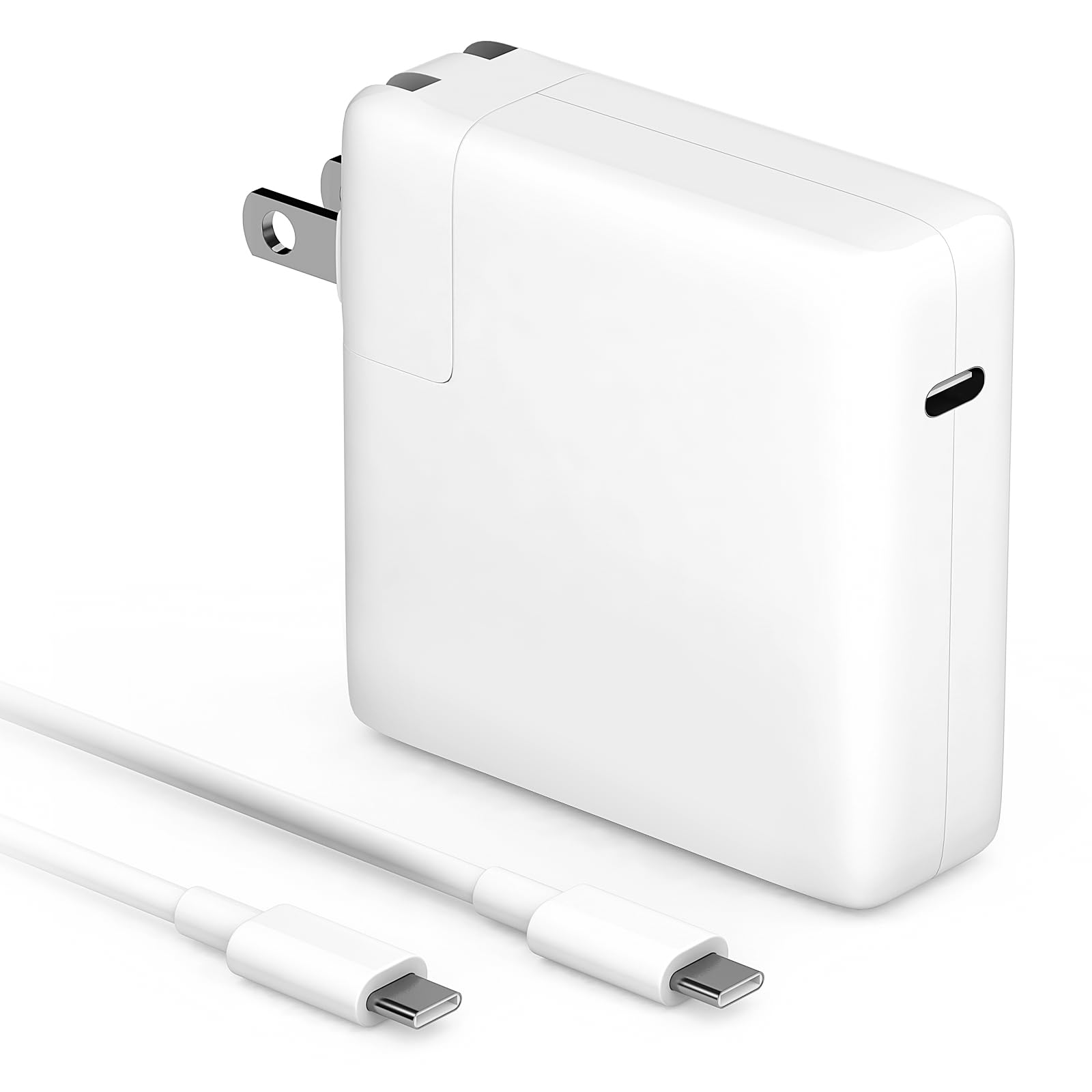 61W USB-C Power Adapter for MacBook Pro/Air 13/14 Inch - Fast Charging with Type-C Cable - Perfect for Home, Office & Travel Use