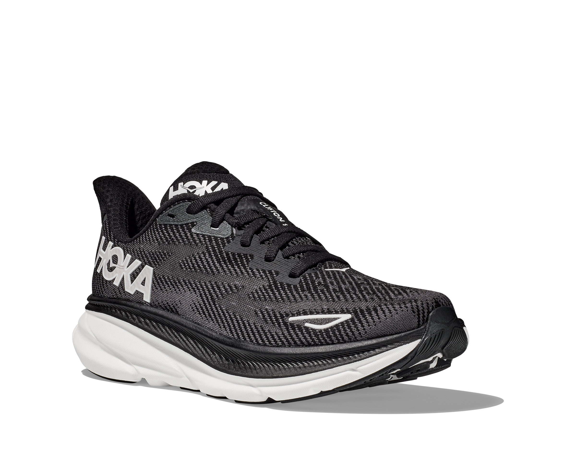 HOKA Women's Clifton 9 Running Shoes - Lightweight Cushioned Sneakers for Women (Black/White) | Perfect for Jogging, Gym Workouts & Everyday Comfort