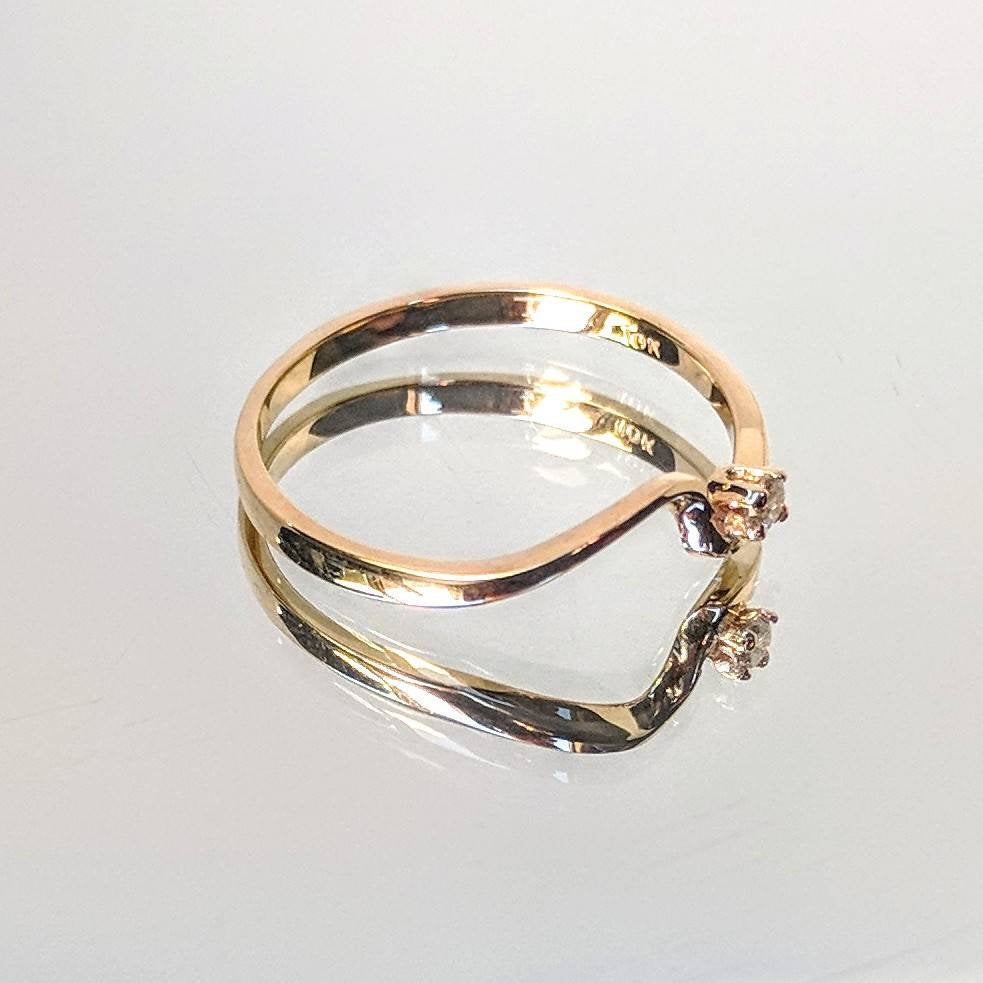 Solid Yellow or White Gold Natural Diamond Promise Ring for Women - SI Clarity, Diamond Accented Engagement Band, 14K Fine Jewelry, Petite Size - Perfect for Proposals, Anniversaries & Romantic Gifts