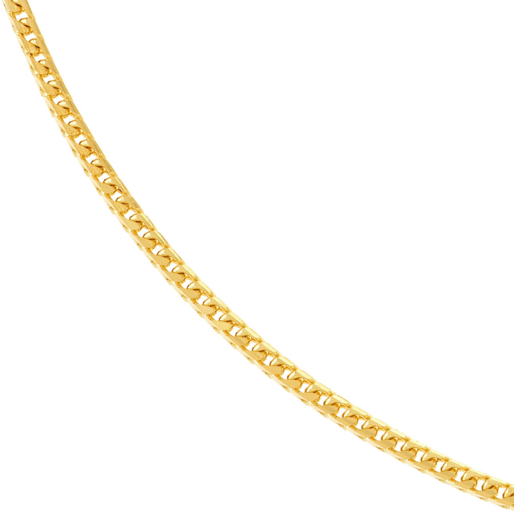 14K Gold 1.55mm Franco Chain Necklace for Women - Dainty & Elegant Layering Jewelry - Perfect for Everyday Wear, Gifts & Special Occasions