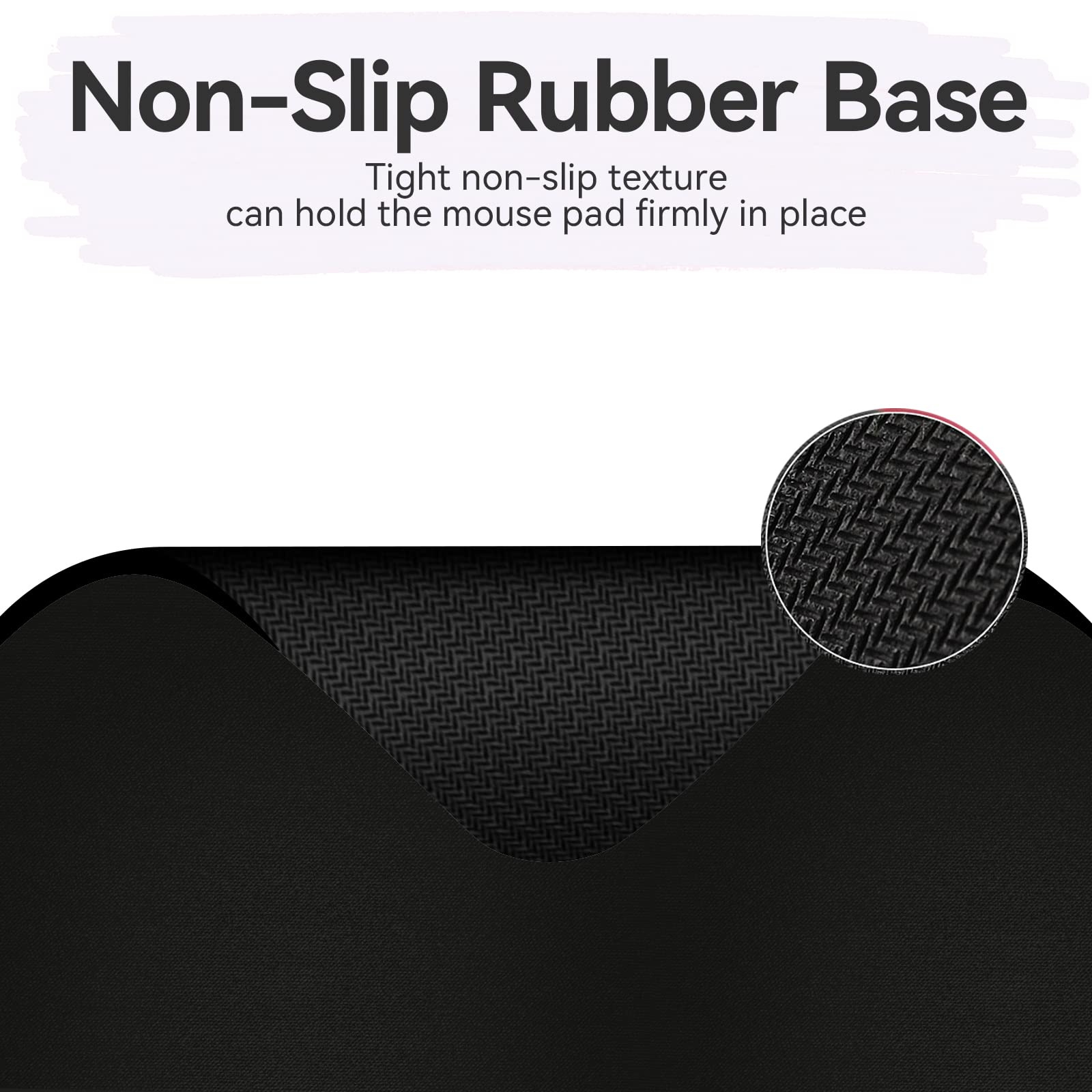 Compact 5x6 Inch Non-Slip Mouse Pad - Portable Waterproof Mini Mouse Mat with Strong Adhesive Base for Laptop, Office & Gaming | Small Rectangular Black Mousepad for Home & Travel Use