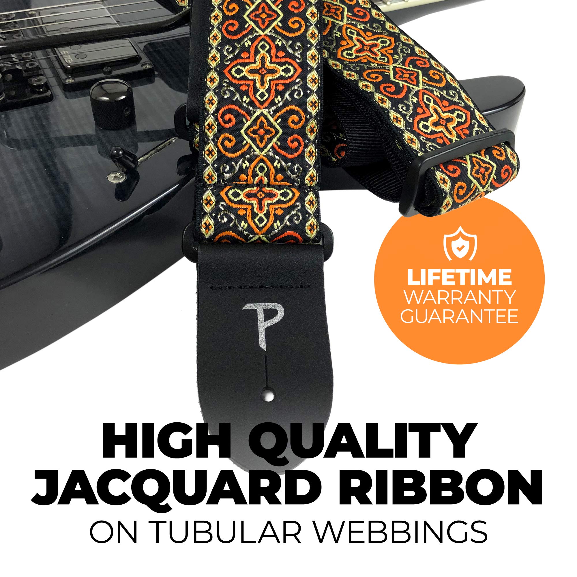 Perri's Leathers Ltd. Adjustable Leather Guitar Straps - Premium Comfortable Guitar Strap for Electric, Acoustic & Bass Guitars - Perfect for Live Performances, Studio Sessions & Practice