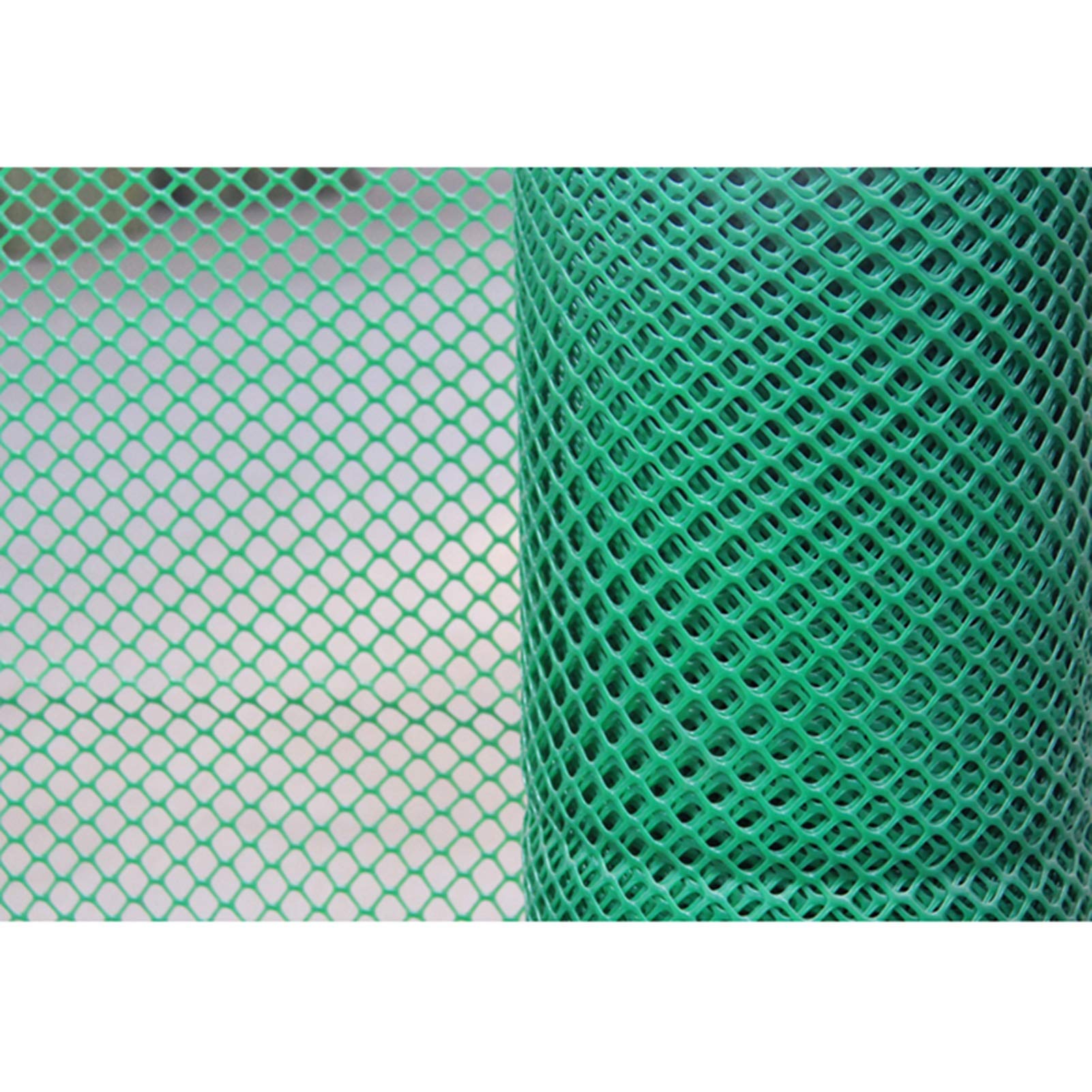 Heavy Duty Plastic Safety Fence Roll 1.5x10m - Durable 1.2cm Mesh Snow Fence for Patio, Chicken Coop, Garden Protection - Tear Resistant with 50 Cable Ties - Ideal for Flower Beds, Lawn, Rabbits, Poultry & Dog Enclosures (Green) - Perfect for Yard Security, Snow Barriers & Pet Containment