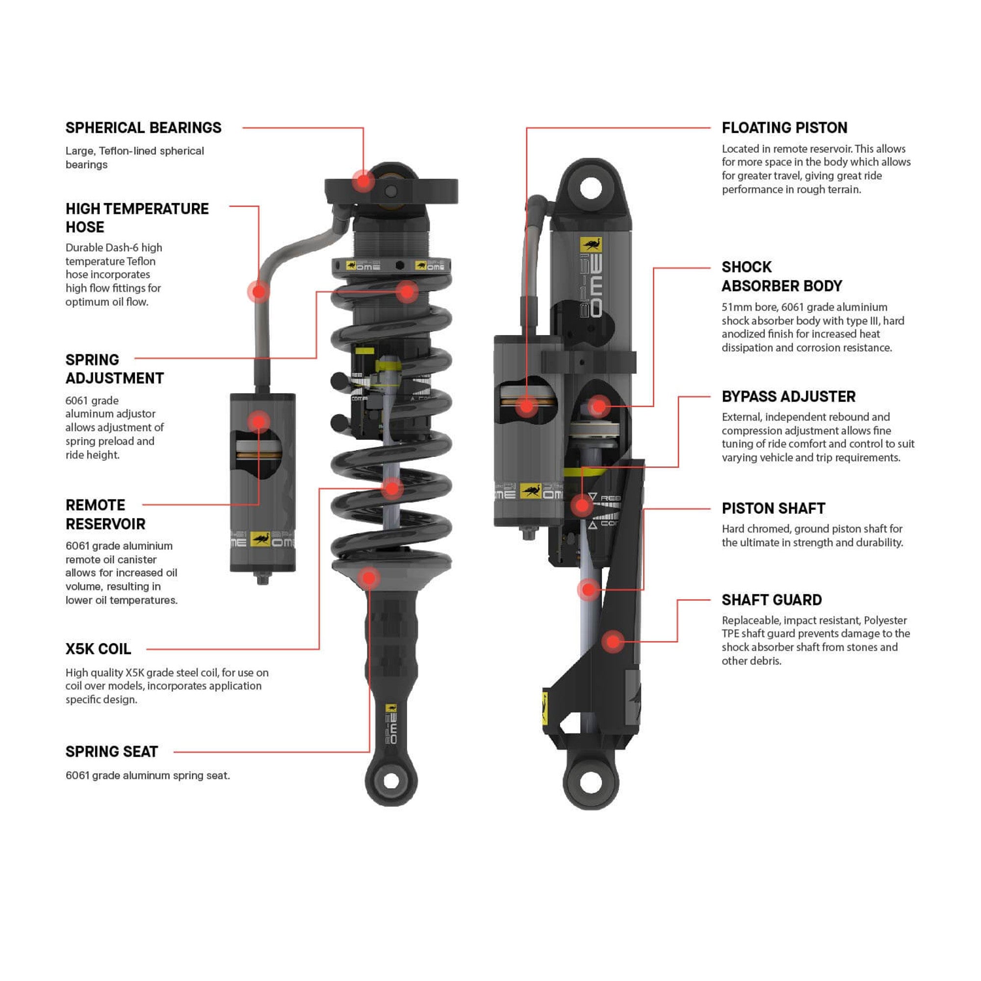 2005-2023 Toyota Tacoma Old Man Emu BP51 Suspension Lift Kit - 2
