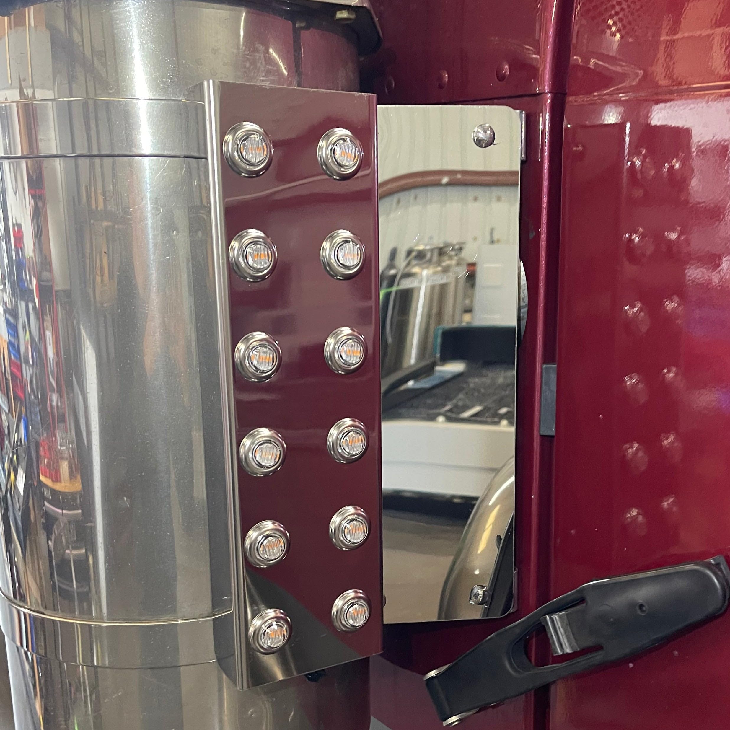 Freightliner Classic XL 11 Inch Air Cleaner Front Light Boxes Set - Compatible with Nelson Penny Lights (Lights Not Included) - Perfect for Truck Upgrades & Customization