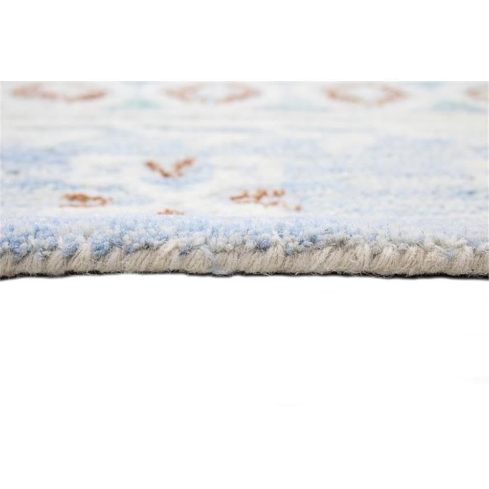 Luxury Hand Tufted Wool & Viscose Area Rug - Bashian Collection 2.6’ x 8’ Light Blue - Perfect for Living Room, Bedroom, Entryway & Hallway Runner - Soft & Durable Home Decor Carpet