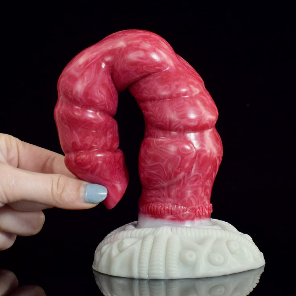Premium Liquid Silicone Alien/Fido Dildo with Strong Suction Cup - Realistic Adult Sex Toy for Women & Men - Perfect for Solo Play, Couples Fun & BDSM Exploration