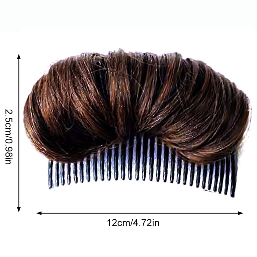 Dark Brown Invisible Hair Clip - Hair Bump Insert for Volume & Princess Styling | Hair Bun & Crown Shaper Accessories | Perfect for Weddings, Prom & Special Occasions
