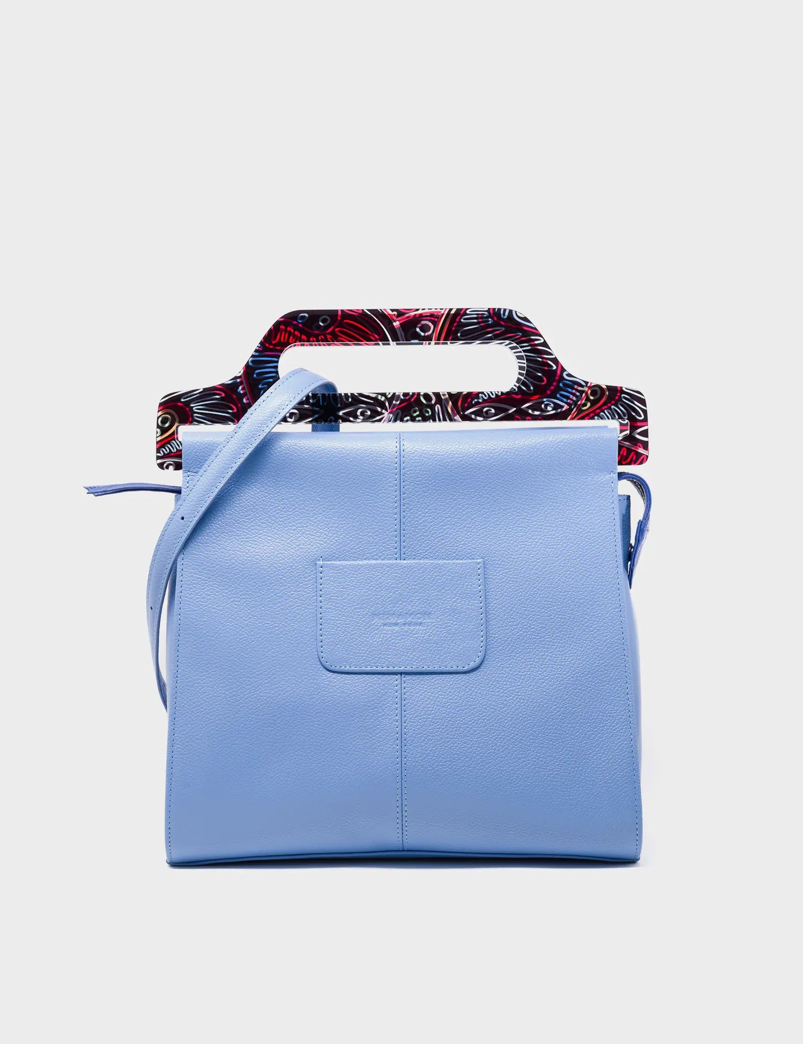 Manuel Vista Blue Leather Crossbody Handbag for Women - Stylish Shoulder Purse with Adjustable Strap by Studio O.C.T.O | Perfect for Work, Travel & Everyday Use