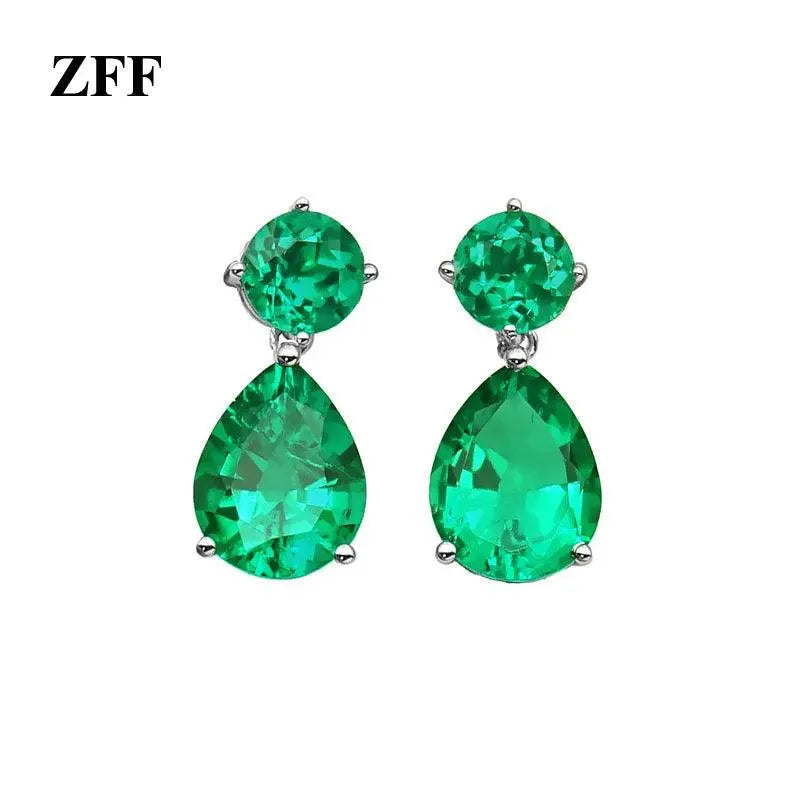 10K Gold Emerald Stud Earrings for Women - Lab Grown 14 Carat Gemstone Jewelry - Perfect Gift for Birthday, Anniversary & Special Occasions